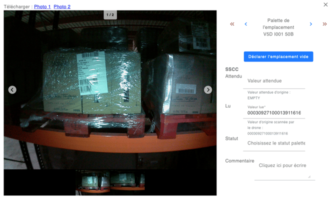 Capture verification emplacement